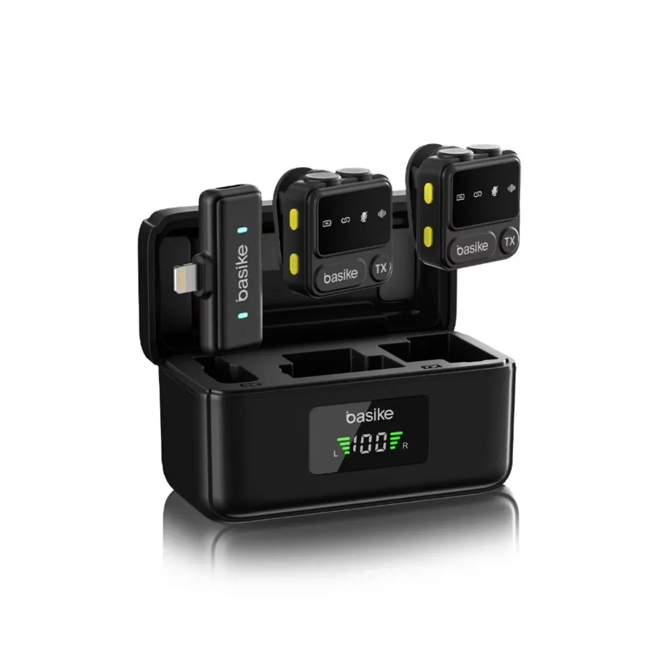 Microfone sem fio basike - Áudio nítido 2.4GHz
