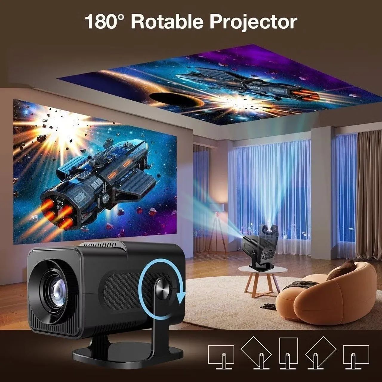 Projetor smart HY320 Android led wi-fi   - Foto 4