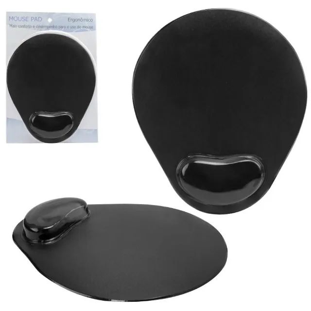 Mouse Pad Comfort com Apoio Ergonômico Preto - Foto 2