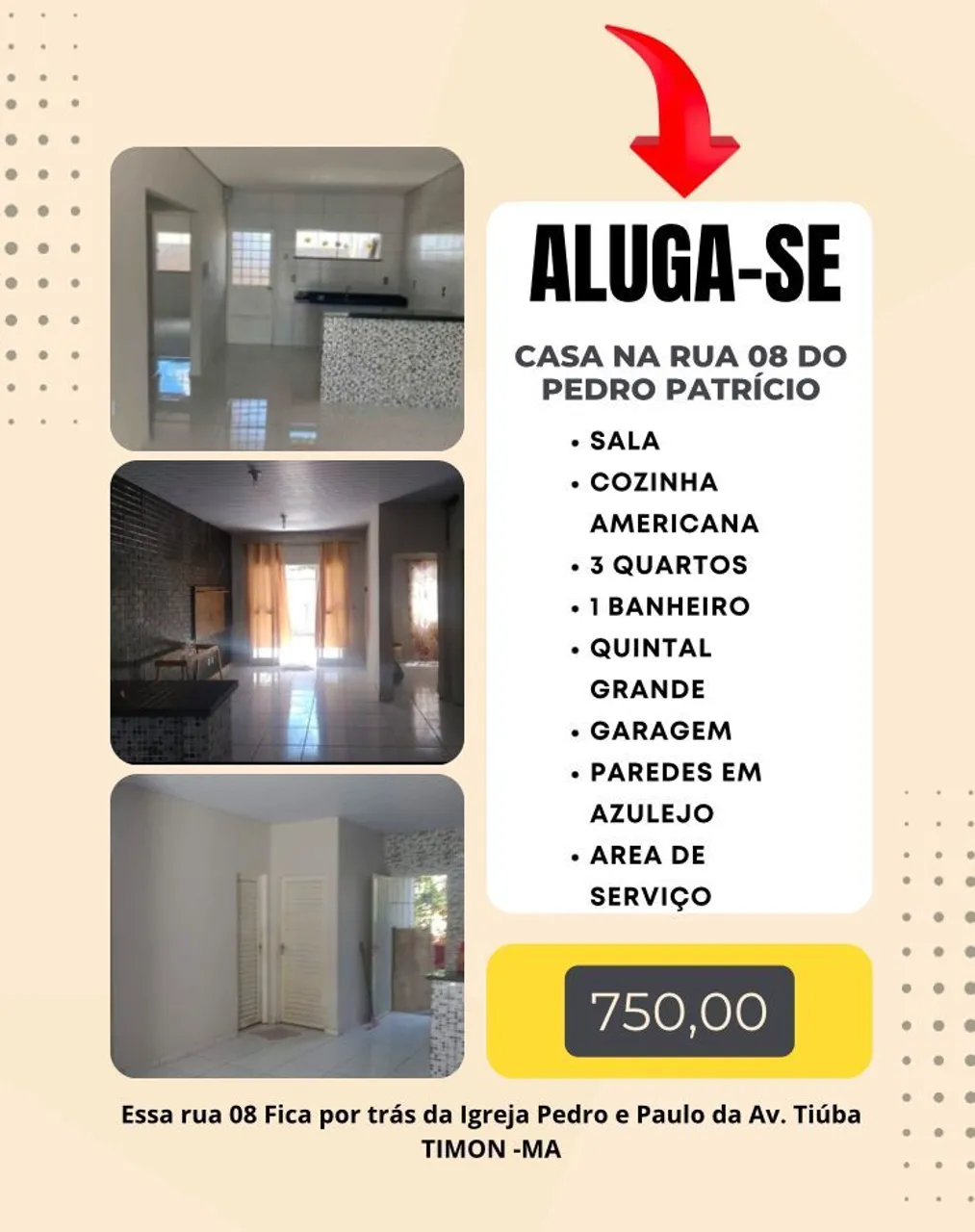 Casa pra alugar ou vender.