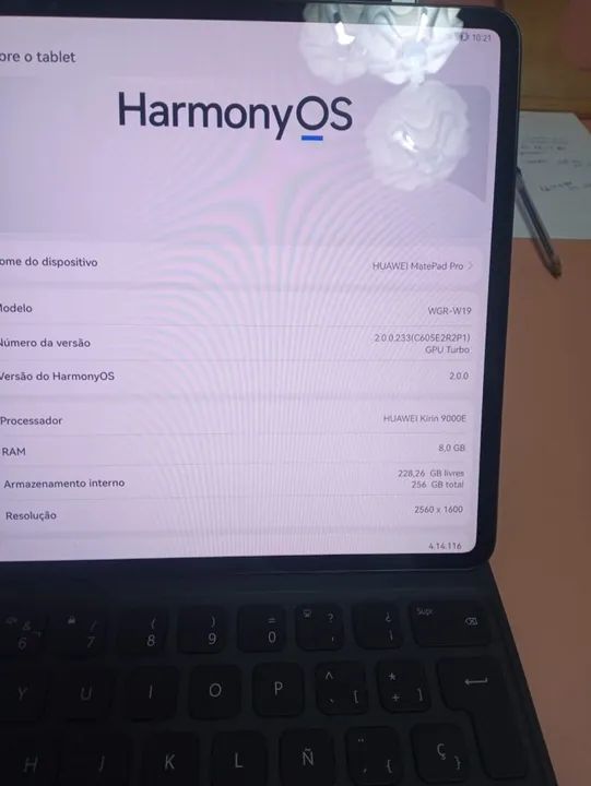 Huawei Matepad Pro- WGR-W19- 12,9'- 8gb- 256gb- teclado magnetico - Foto 2