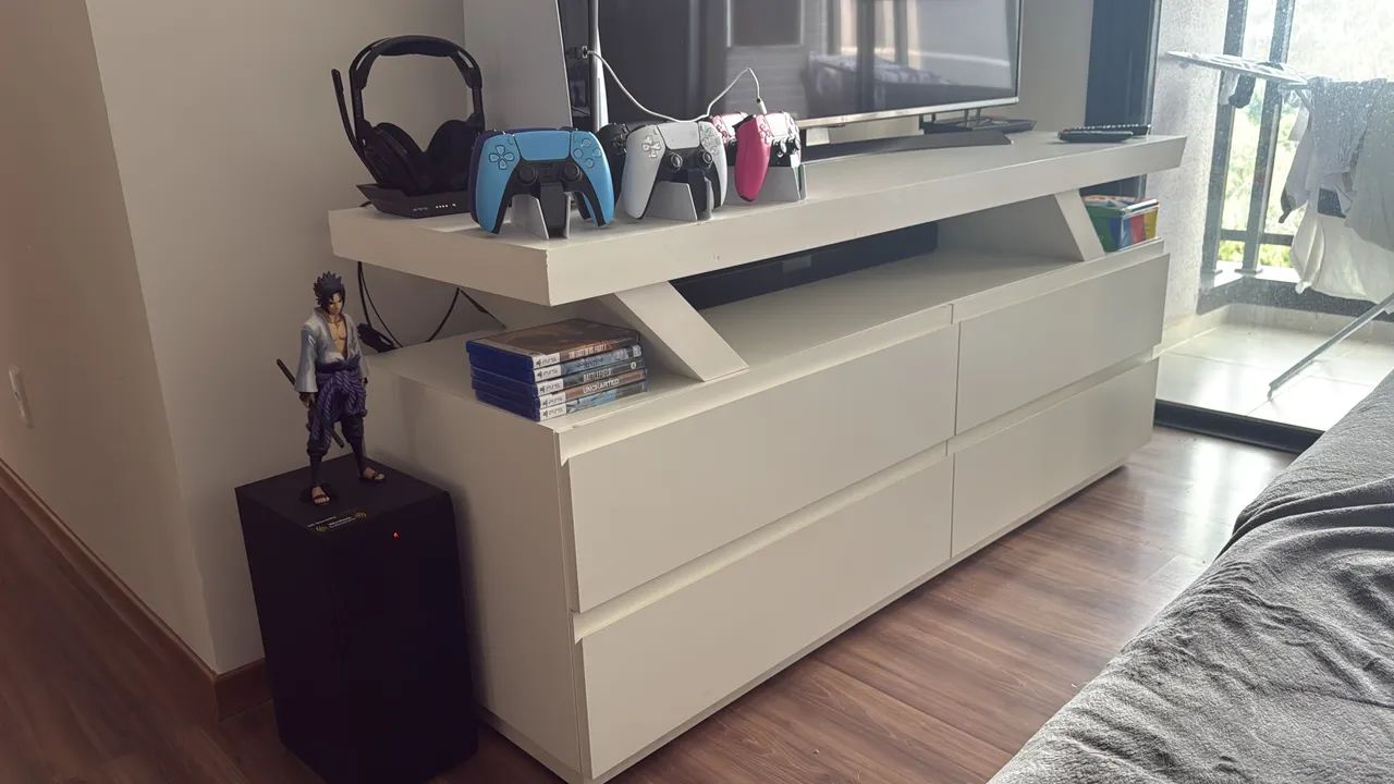 Movel Hack p/ Sala e TV MDF Branco