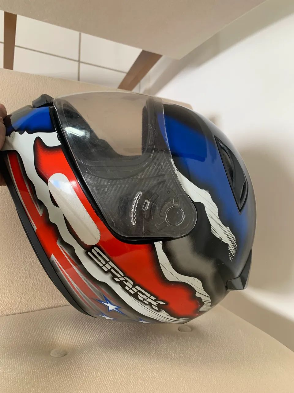 Capacete de moto Spark - Tamanho 58 - Foto 4