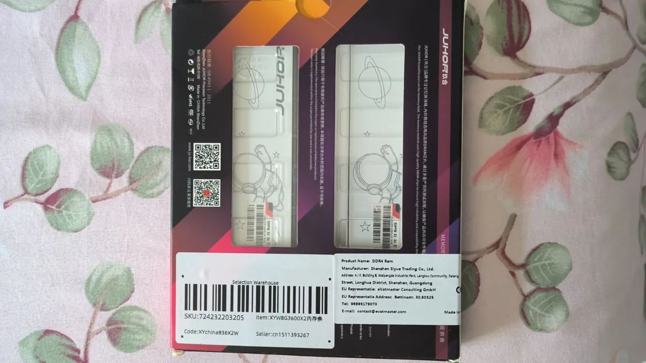 Memória RAM DDR4 2x8GB 3600MHz