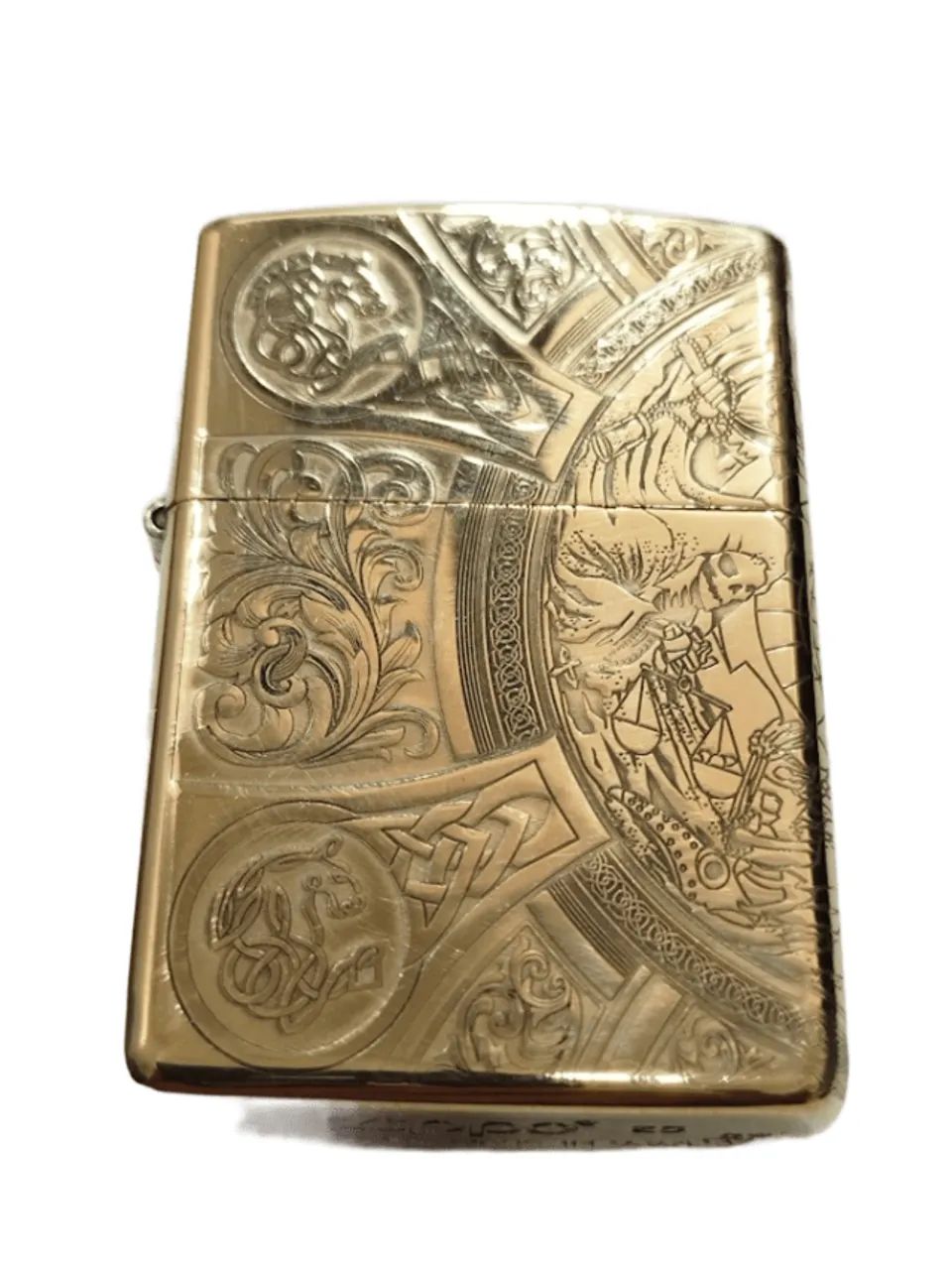 Isqueiro Zippo 4 cavaleiros apocalipse novo com case de acrílico