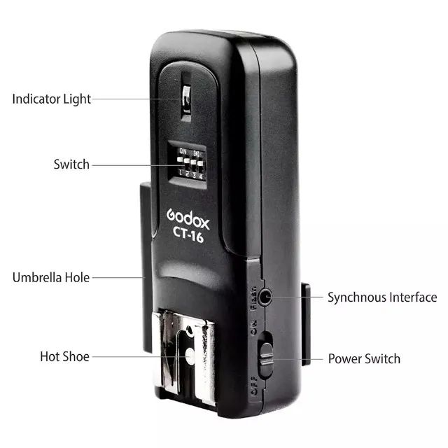 Receptor para Rádio Auto Flash Remoto CT-16 Universal GODOX - Foto 2