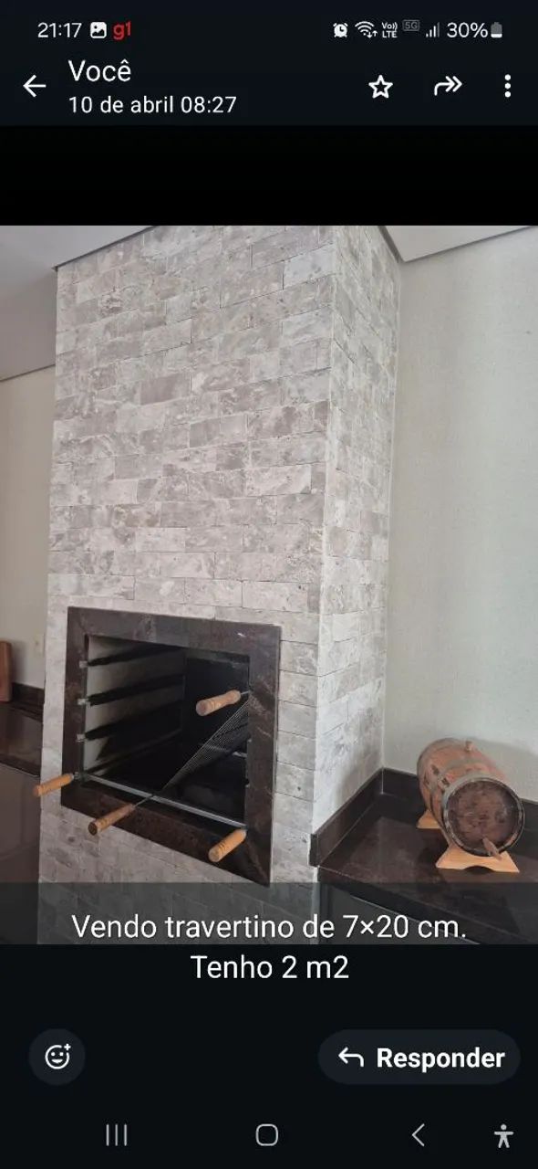 Mosaico Travertino 30x30cm - 1,80m² e 2 m2 de travertino 7x20 cm - Foto 2