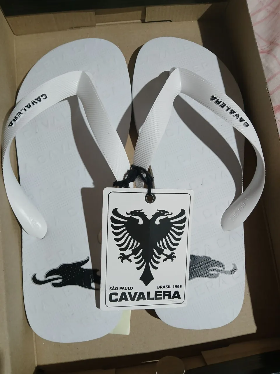 Chinelo Cavalera Branco - Novo