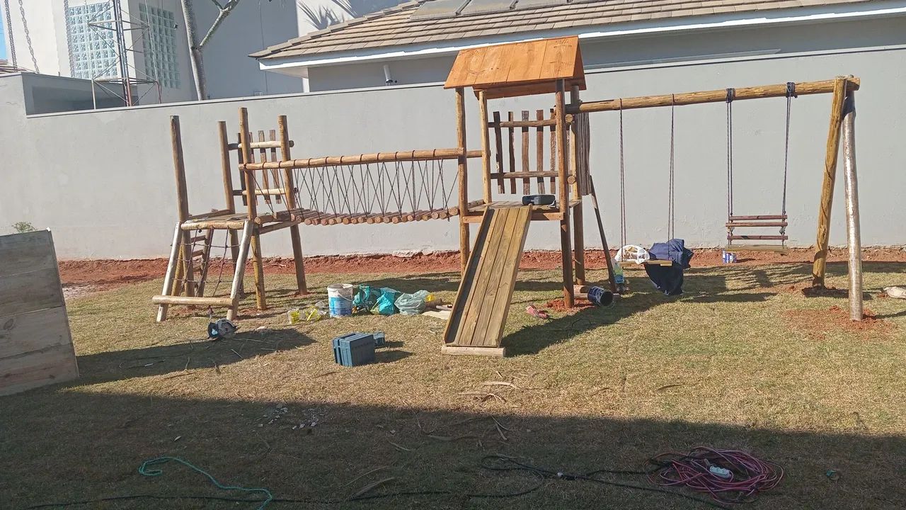 Playground de Madeira Completo e pergolado - Foto 3