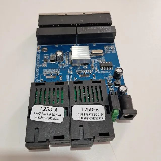 Unidades Switch Placa Rede Metro GBICS 20KM A + B + 4Rj45 Gigabit 1000Mps