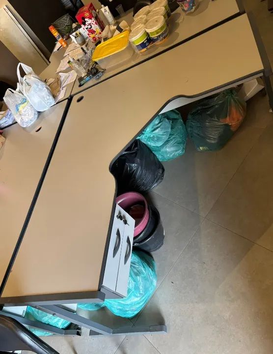 mesa de escritório em L - 1,60 x 1,40 