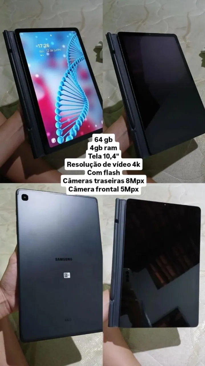 Tablet Samsung 64GB 4GB RAM Tela 10.4" 4K