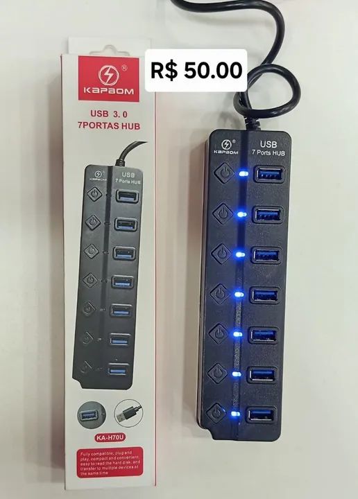 Hub USB 7 Portas 3.0 - Kapaom