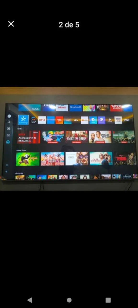 TV samsung Q.LED 55 polegadas Smart 4K com Netflix, YouTube e muito mais!