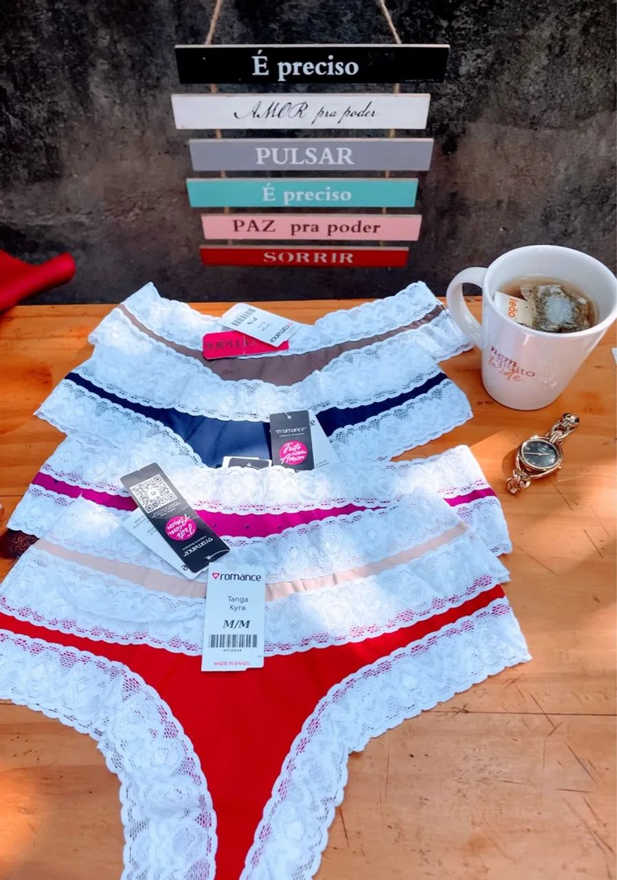 Tanga com renda kit 6