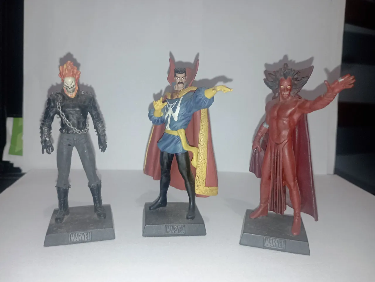 Action Figures Marvel - Ghost Rider, Dr. Strange e Mephisto