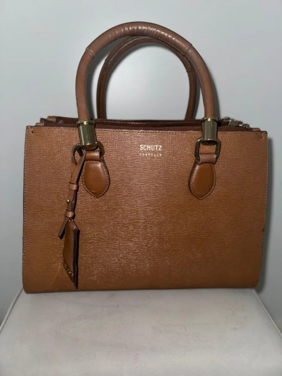 Bolsa Schutz Tote Lorena grande cor Caramelo - usada poucas vezes
