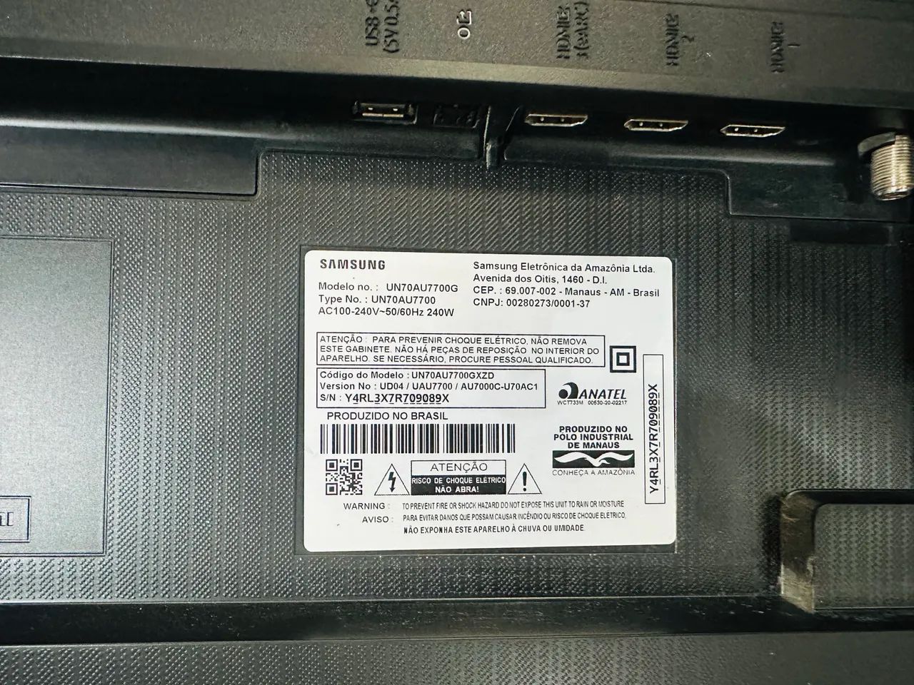 Tv 70 polegadas Samsung com tela queimada  - Foto 2