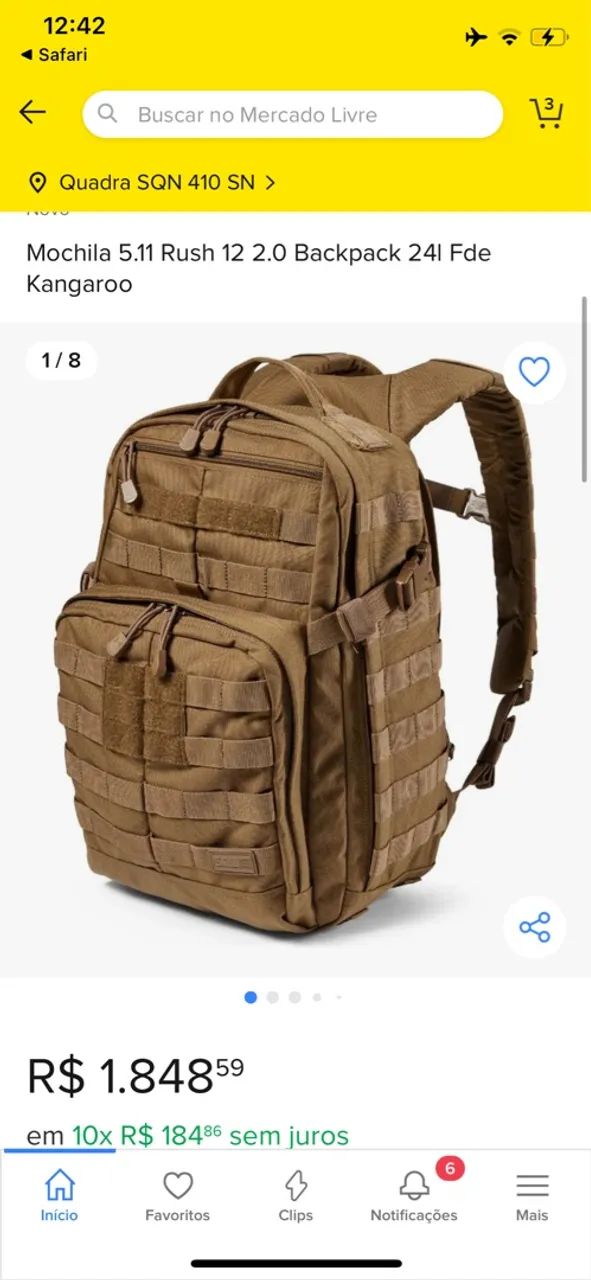 Mochila tática rush 12 5.11 importada  - Foto 3