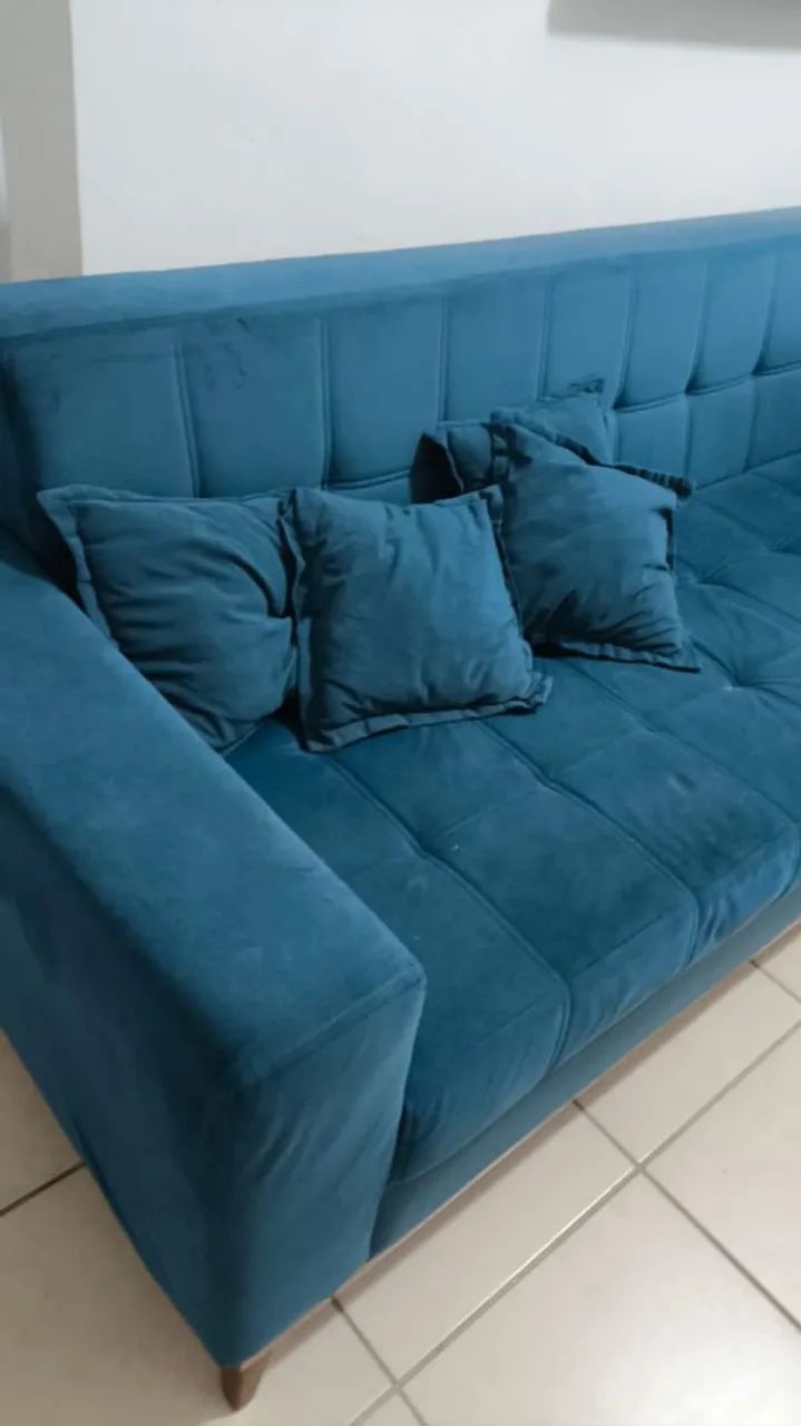 Sofá Azul Confortável e Moderno - Foto 2