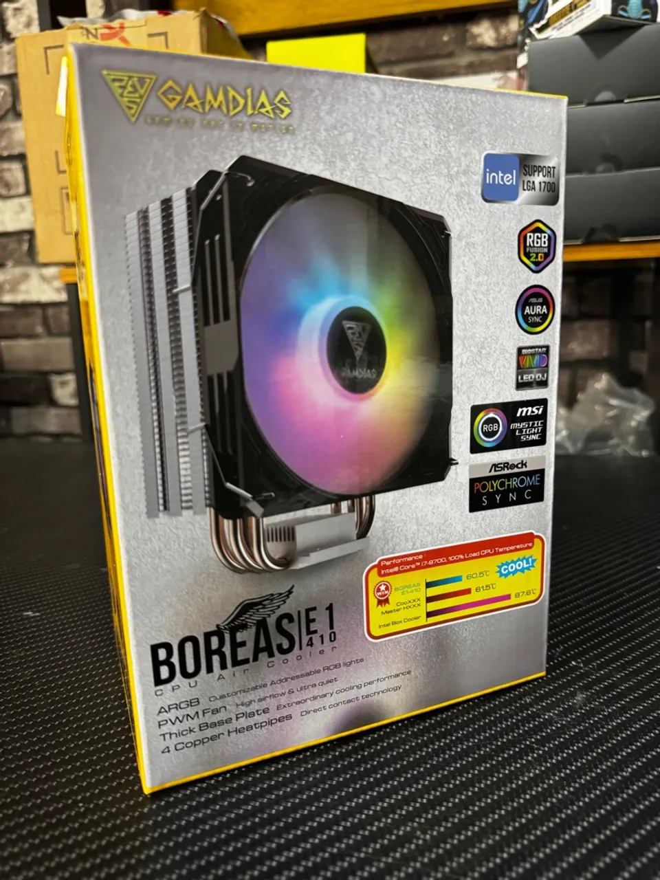 Cooler Gamdias Boreas E1-410 - Refrigeração eficiente e RGB