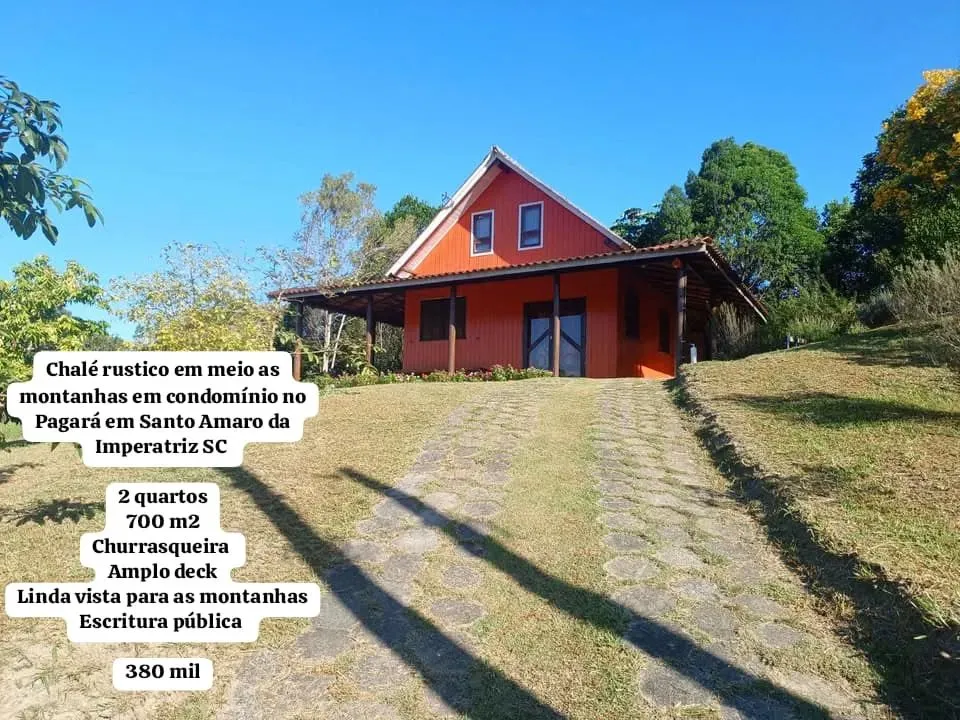 Lindo chalé em condomínio Vale do Sol no Pagará em Santo Amaro da Imperatriz SC - 700 m2,