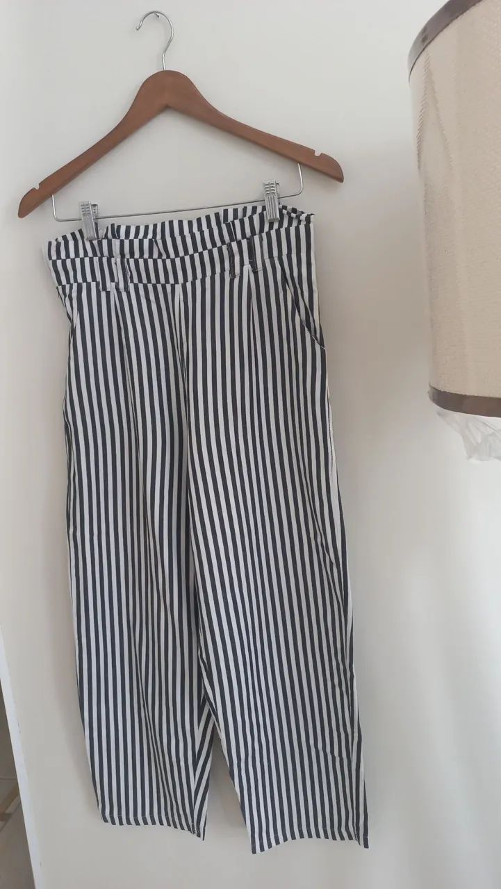 Calça Pantalona Listrada