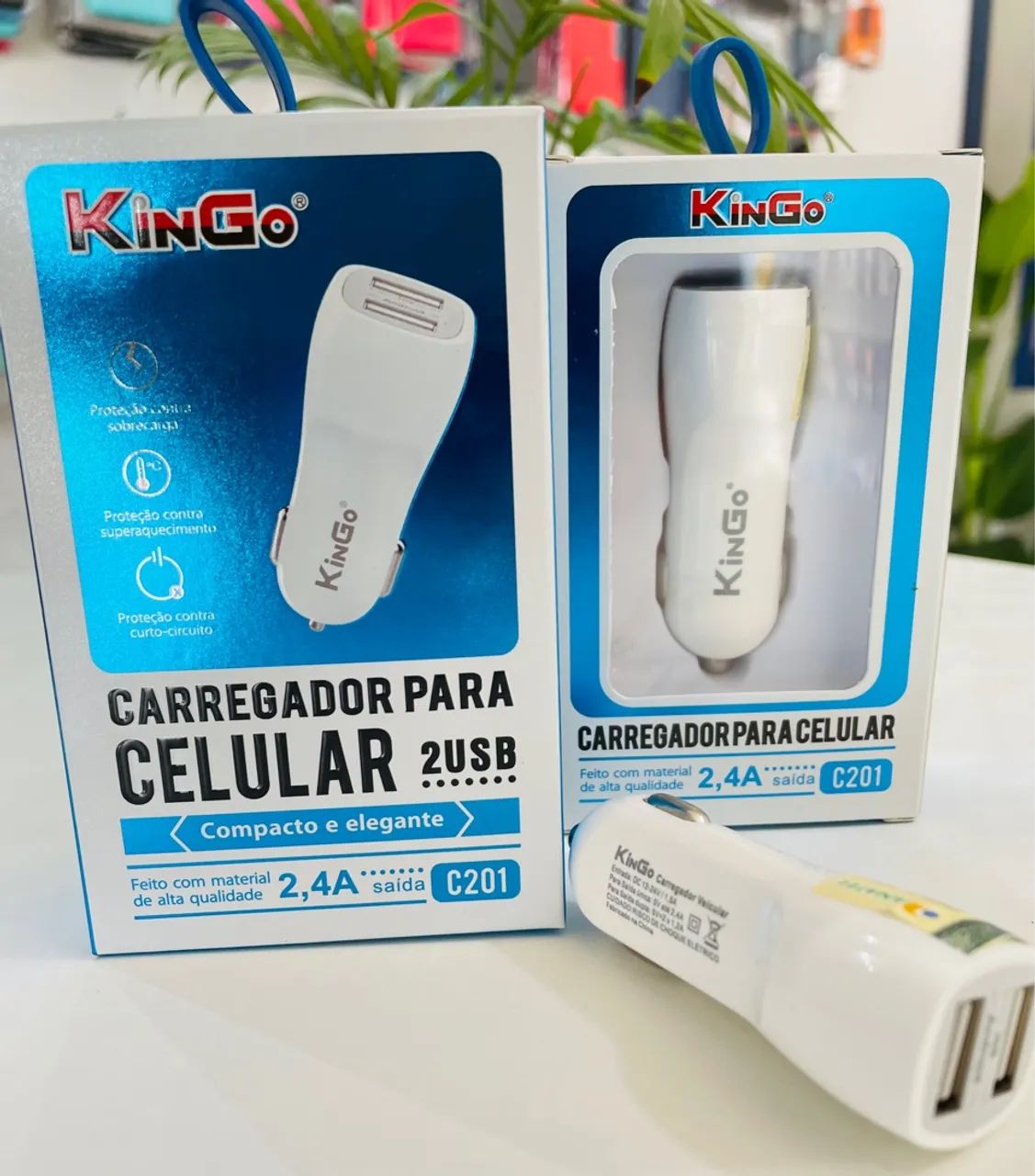 Carregador de Celular 2 USB Kingo 2,4A - Foto 3