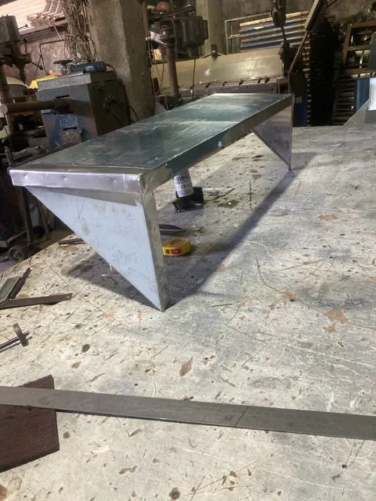 Prateleira de aço inox Med. 1,00x0,30 - Foto 3