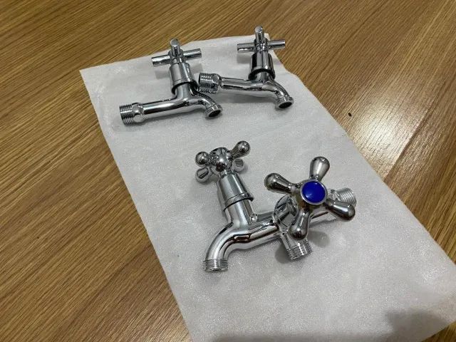 Torneira de água Pia Bacia Refrigerador Único Misturador Bica Dupla Interruptor Duplo para - Foto 2