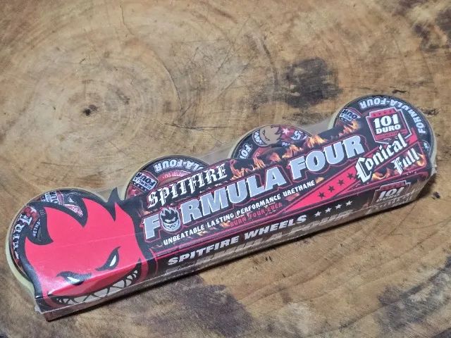 4 Rodas de skate Spitfire 52mm - Cônica - Formula Four RED - Original