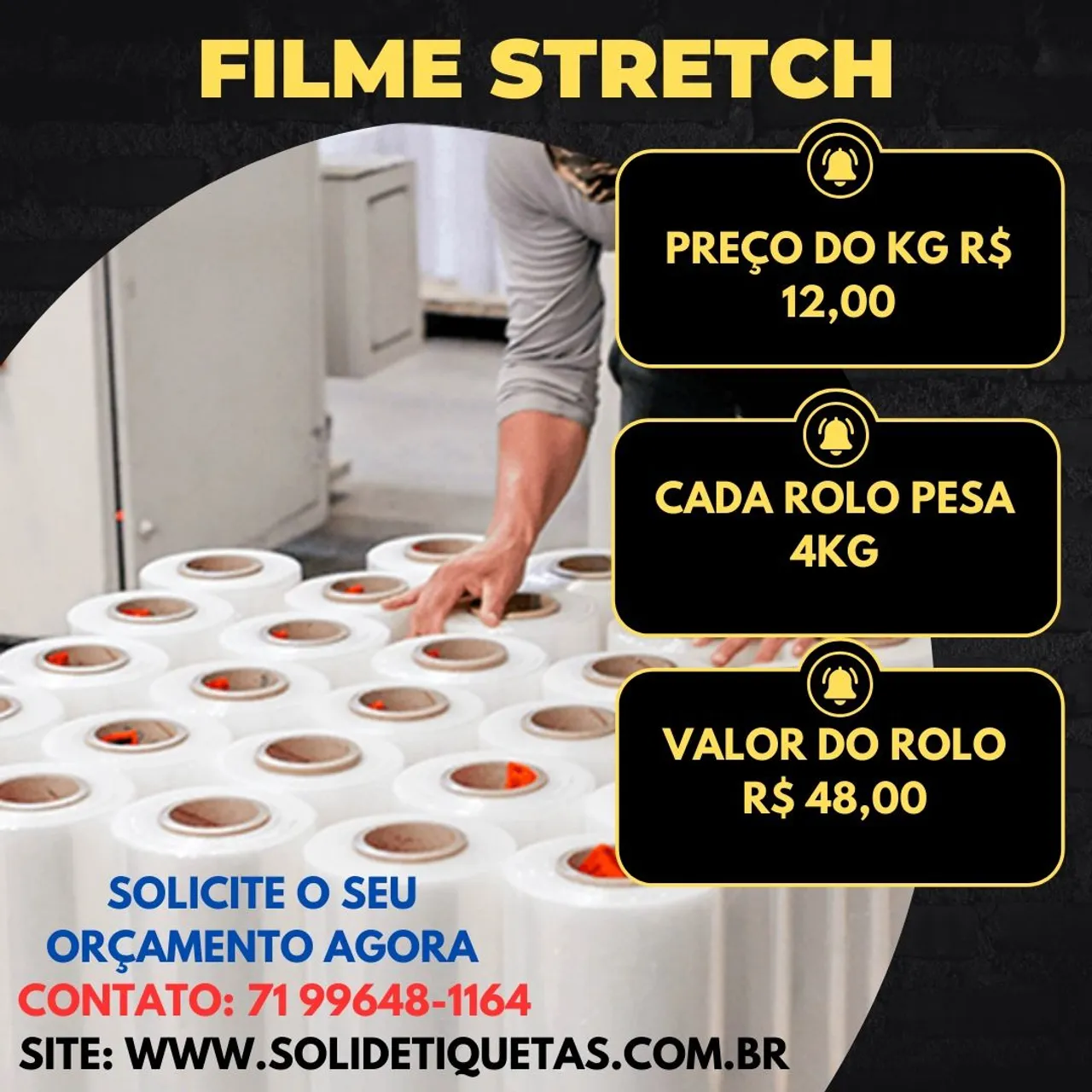 Filme Stretch para embalagem