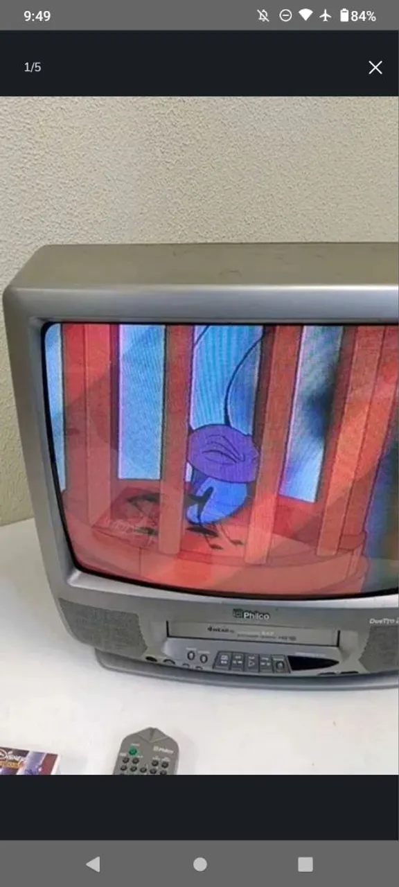 TV Philco com Vídeo Cassete Dueto 20 polegadas