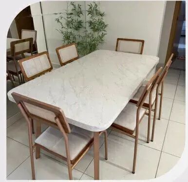 Mesa Stellar, com 6 Cadeira Lux 1.60m