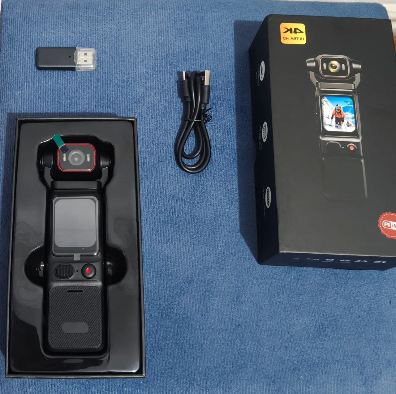Câmera de ação de bolso, tela sensível ao toque, portátil, gravador de vídeo, vlog