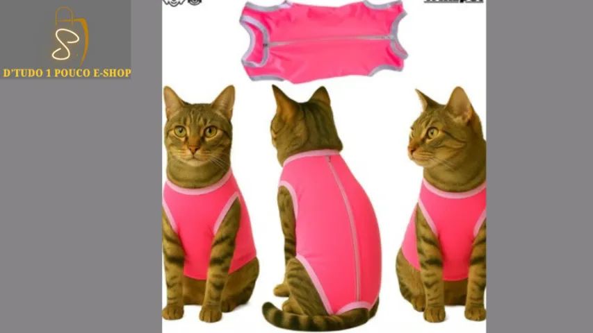 PROMOÇÃO! Roupa Pet Pós-Cirúrgica Castração Protetora Para Cachorros e Gatos Fêmea e Macho - Foto 2