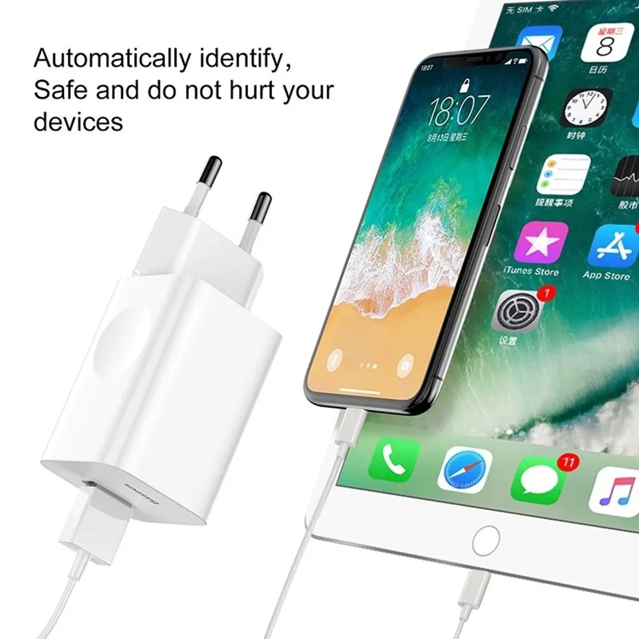 Carregador Baseus 24W USB Com Cabo USB C 2 Metros Novo - Foto 3