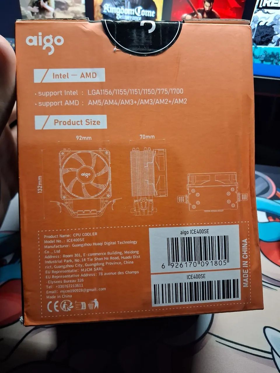LACRADO! Cooler para CPU Aigo ICE400SE RGB TDP 160W - Foto 5