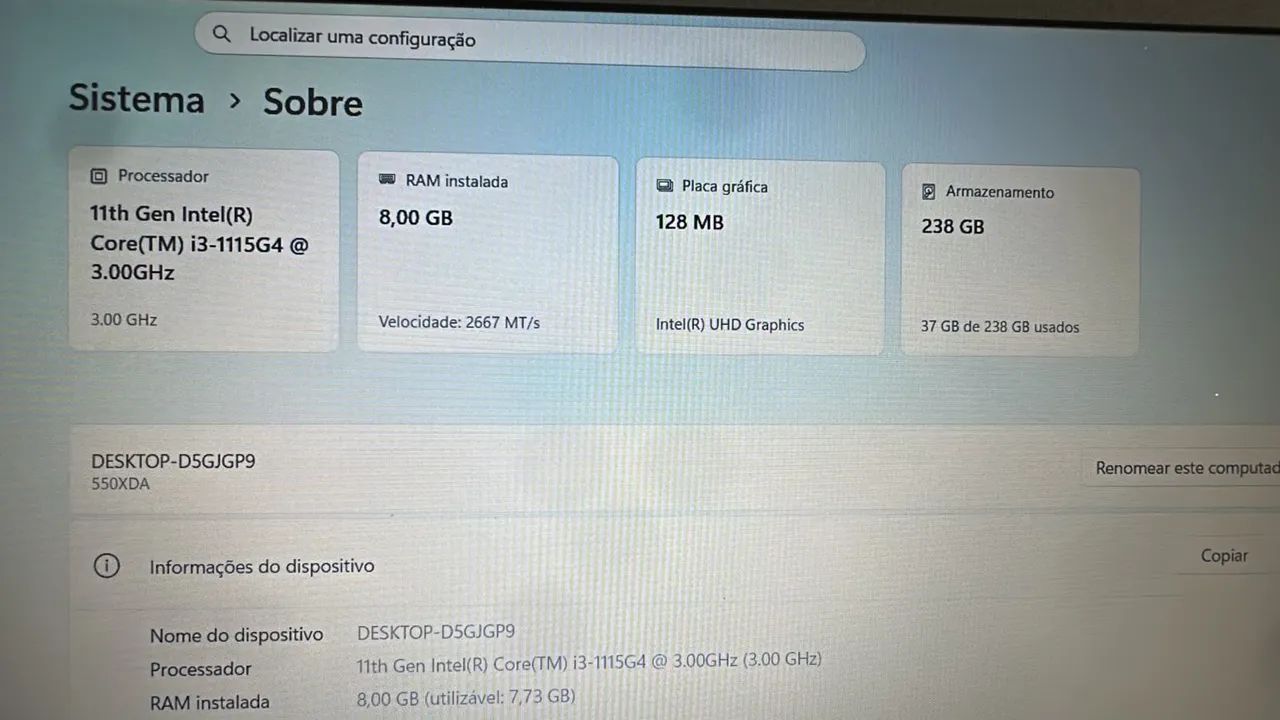 Notebook Samsung i3 de 11 geração  - Foto 4