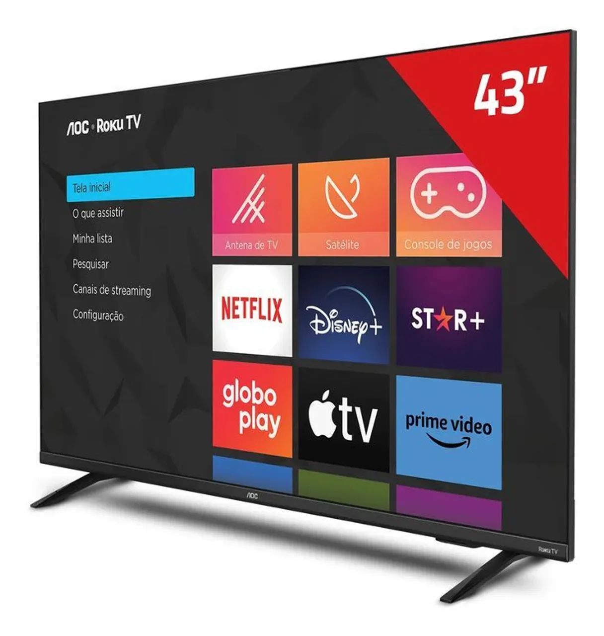 TV AOC Roku 43 polegadas - Seminova 