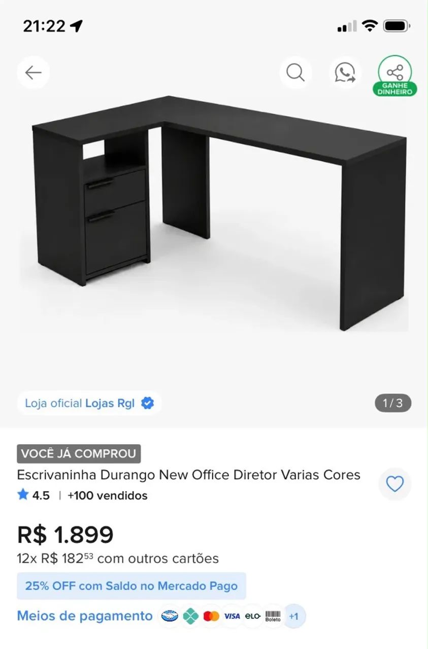 Escrivaninha Pra venda 