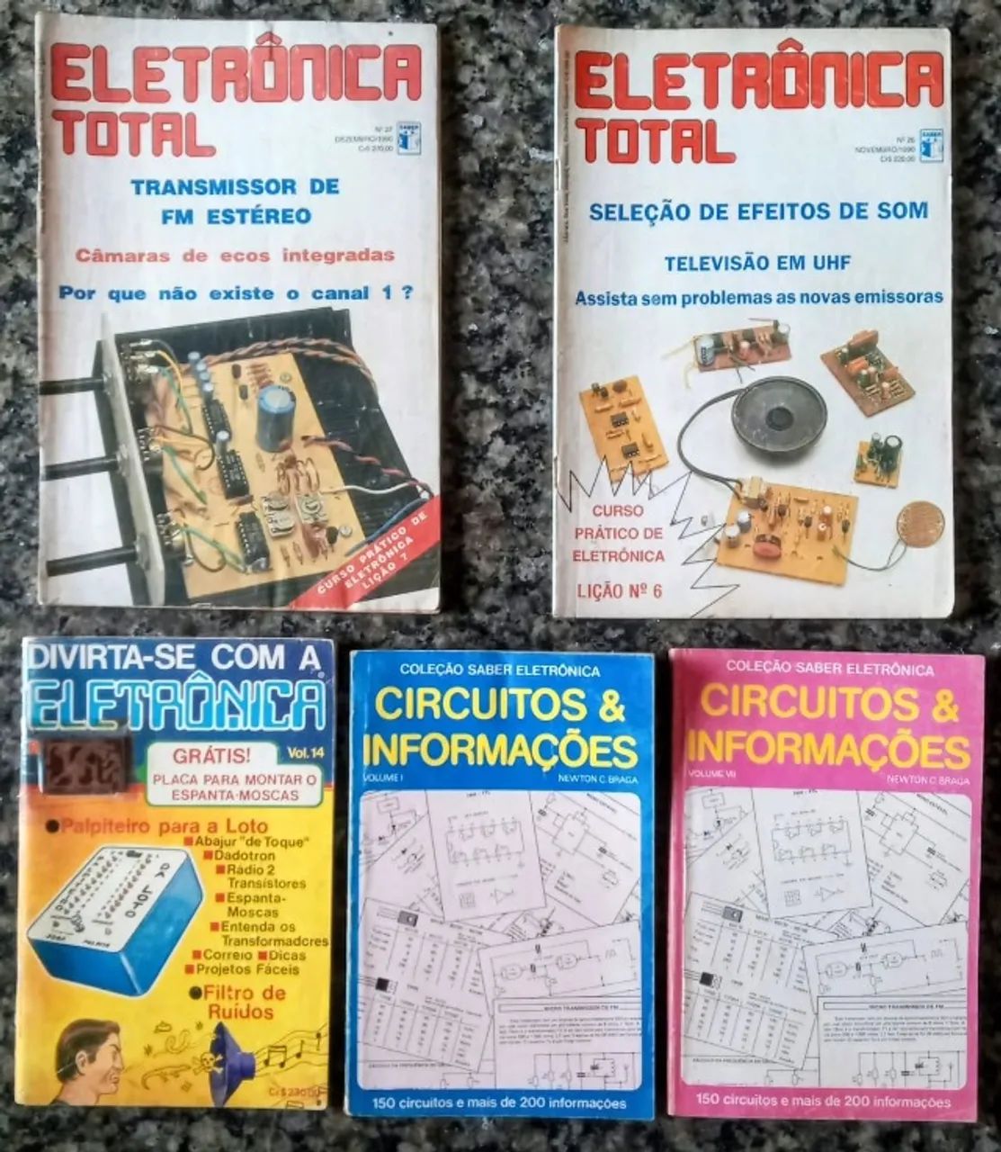 kit de revistas antigas de eletrônica