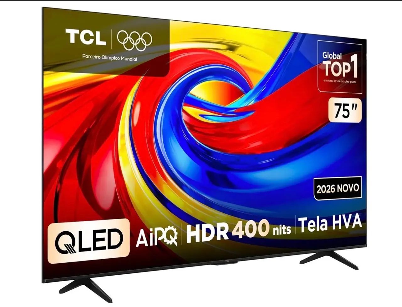 SMART TV TCL 75 POLEGADAS P7L QLED 4K NOVA LACRADA COM NOTA FISCAL 07/07/2026 - Foto 3