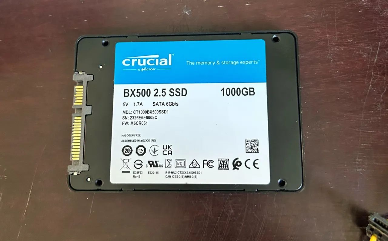 SSD Crucial BX500 - 1tb - Foto 2