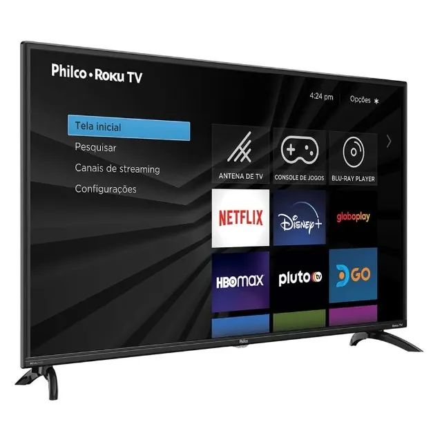 Televisão 43 Polegadas Smart TV Philco, Sistema Op. Roku - 12x $80,25 no cartão de crédito