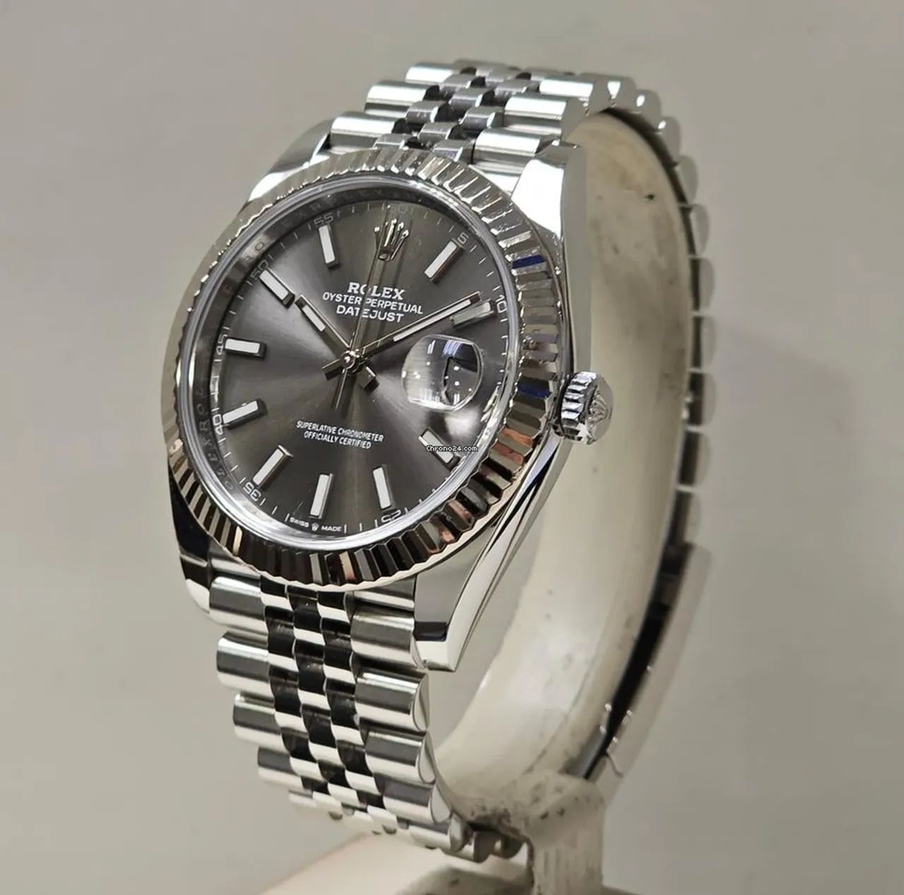 Relógio Rolex datejust cinza grafitt automático 