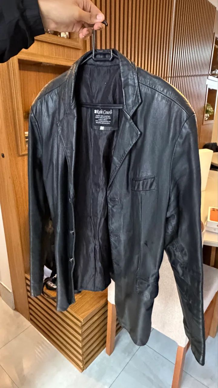 Vendo jaqueta de couro masculina  - Foto 2