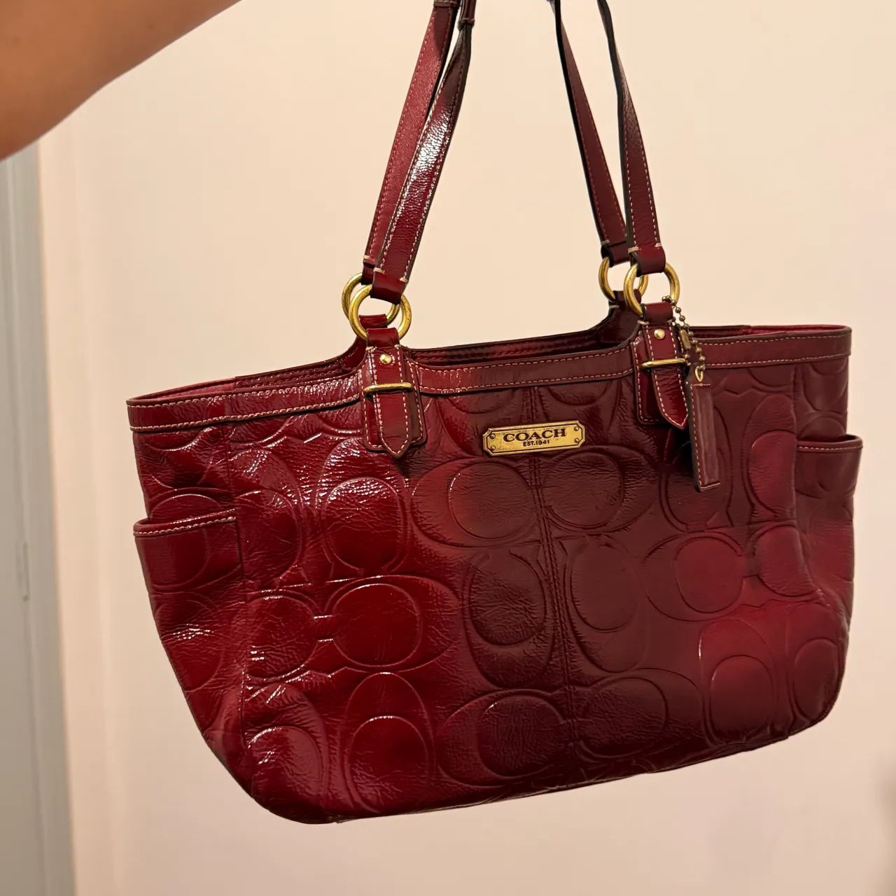 Bolsa tote coach vermelha