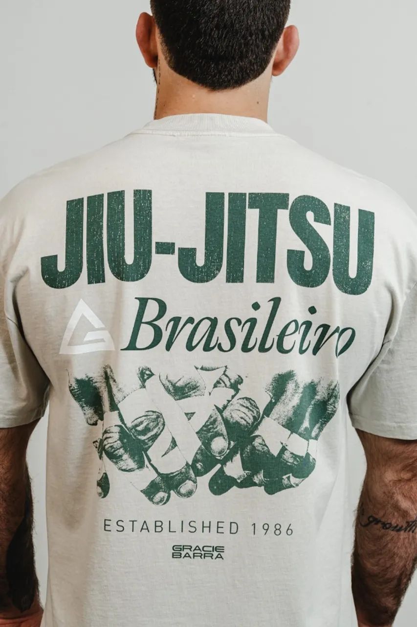 Camiseta Gracie Barra Grip (Cor Natural) - Foto 4