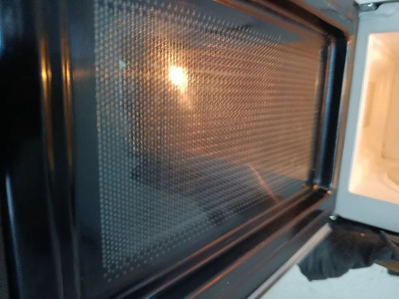 Microondas Consul 20 litros lindo cinza e preto 220v  - Foto 4